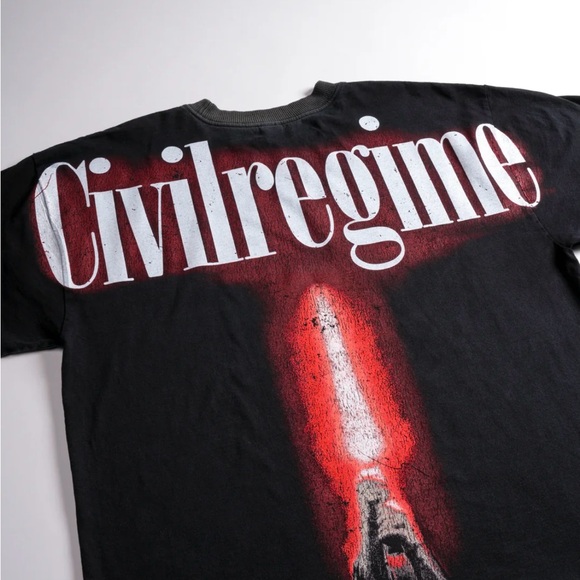 CIVIL REGIME X DARC SPORT X STAR WARS RED CRYSTAL LIGHT SABER SHIRT - Picture 2 of 9